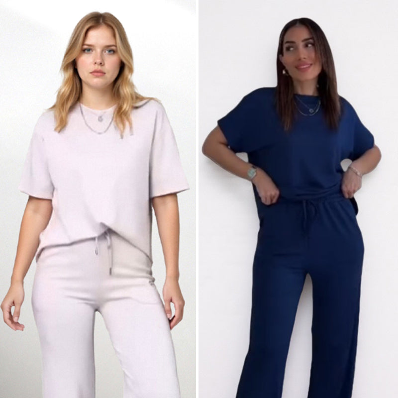 ✨Women's Chic Top & Matching Pants 2-Piece Outfit