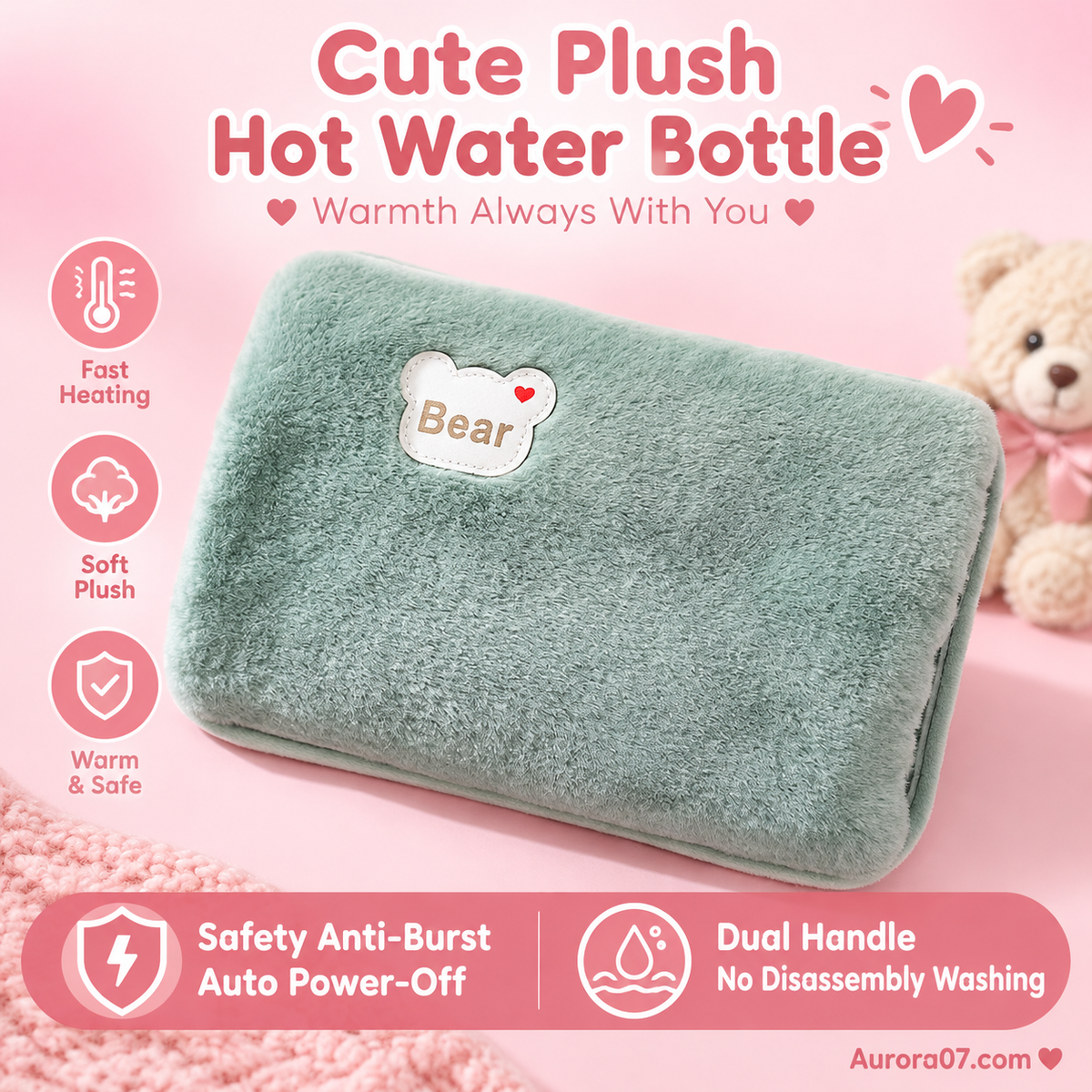 ๐ฅ๐ฅณ Plush Rechargeable Heat Pack โ Soft Winter Hand & Body Warmer