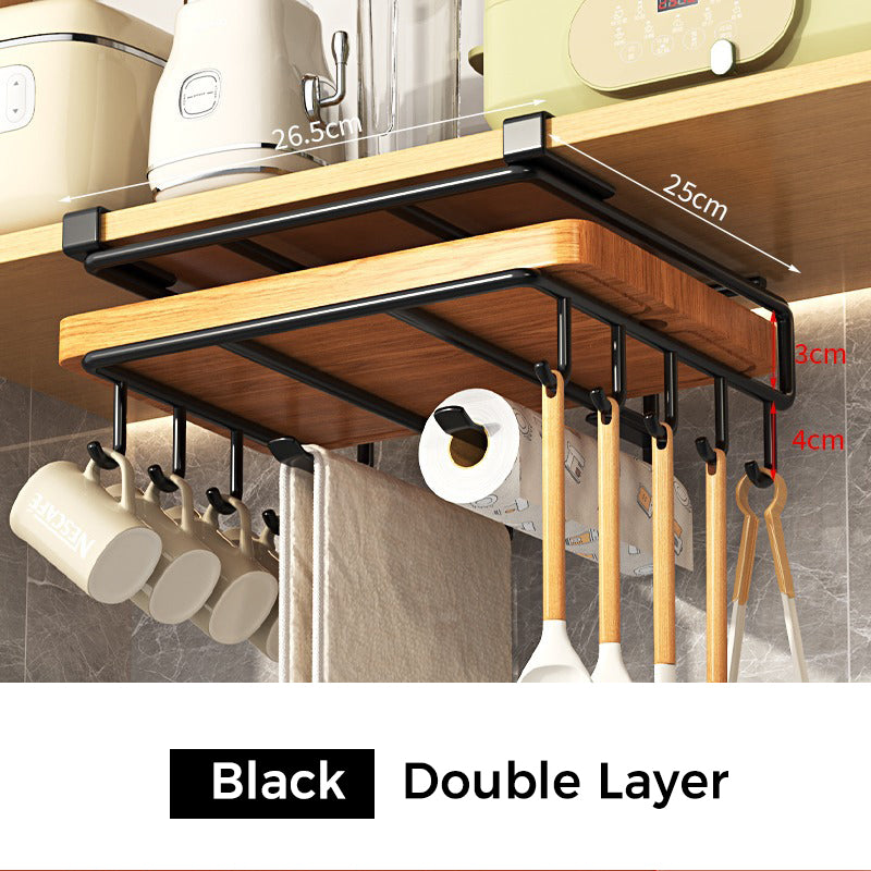 Multi-Functional Under-Cabinet Storage Rack & Pot Lid Holder