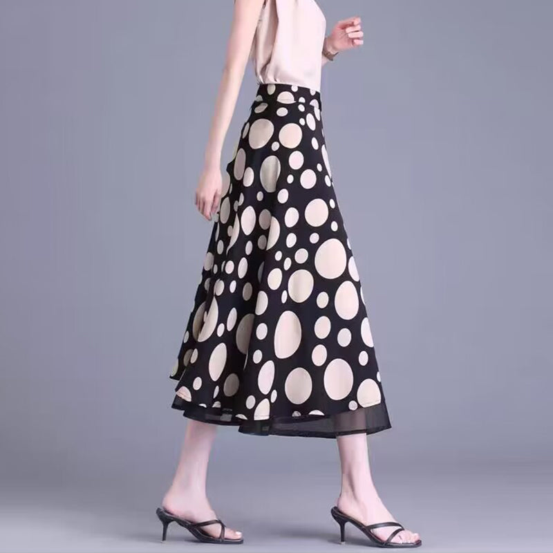 High-Waisted Tulle Midi Skirt, One-Piece Mesh Skirt