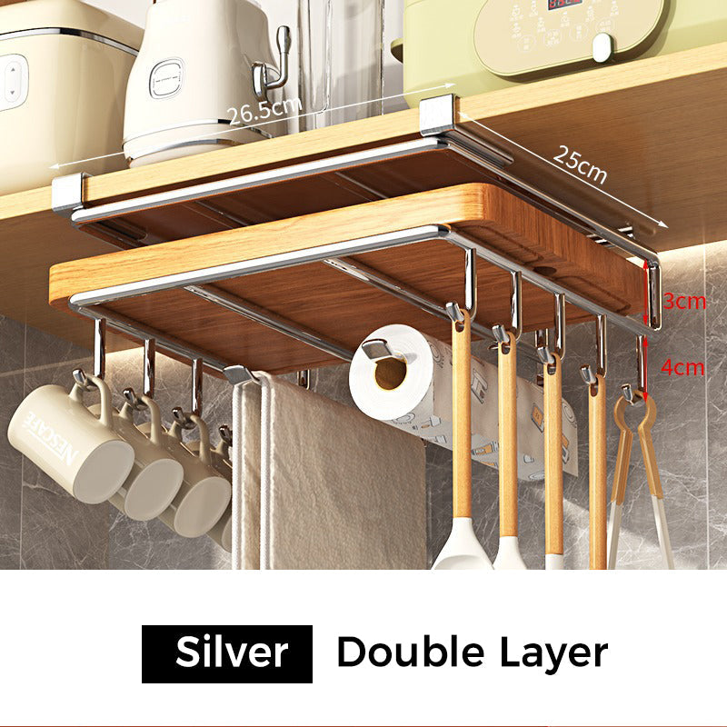 Multi-Functional Under-Cabinet Storage Rack & Pot Lid Holder