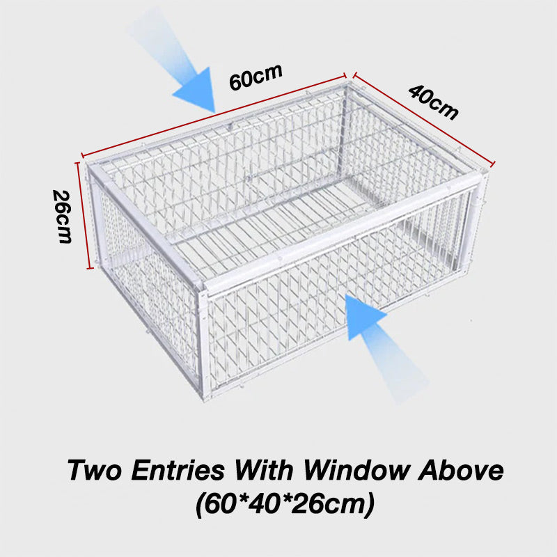 AutoTrap Bird Cage - Entry Only, No Exit, With Base