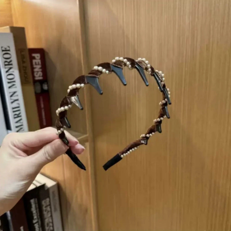 🔥Hot Sale🔥Vintage High Cranium Artificial Pearl Hairband(50% OFF)