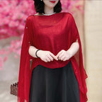 🎉Summer Hot Sale🎉Versatile Multi-Way Sheer Shawl Blouse