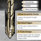 🔥Upgraded Eccentric Four-Flute Drill Bit for Ceramic, Glass, Marble, and Metal