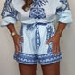 Indigo Breeze 2-Peice Set - Shirt + Shorts