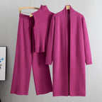 3-Piece Set - Autumn Sleeveless Vest & Cardigan & Trousers