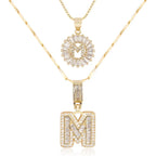 💖2 Pack - Initial Letter Pendant Necklaces