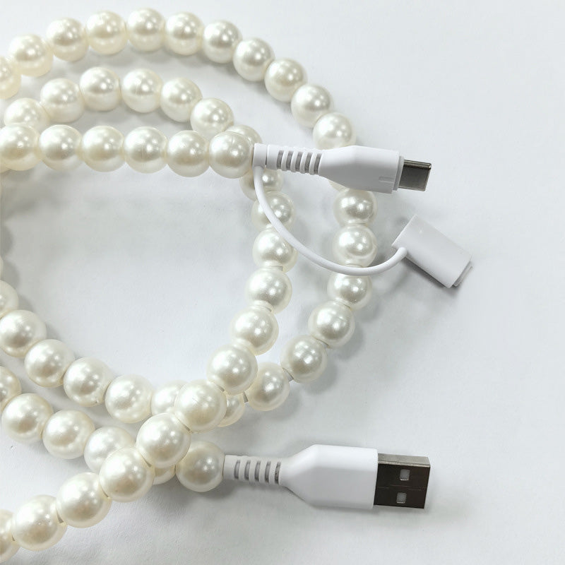 🔥2-In-1 USB To Type-C ＆ Lighting Beaded Charger Cord