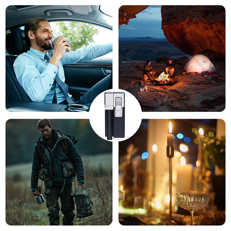 Slant Flame Inflatable tobacco Pipe Dual Purpose Lighter