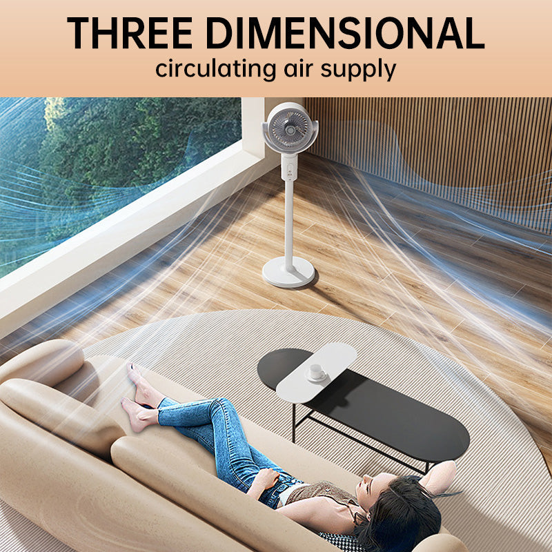 Automatic Oscillating Height Adjustable Remote Control Fan - Desktop, Standing, Floor Use