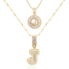 💖2 Pack - Initial Letter Pendant Necklaces