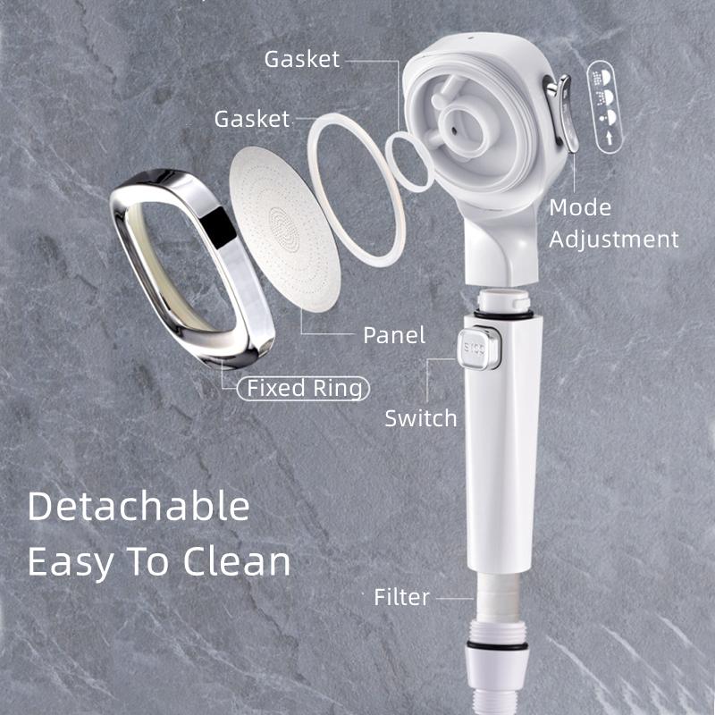 🔥50% OFF🔥4-mode Handheld Pressurized Shower Head with Pause Switch