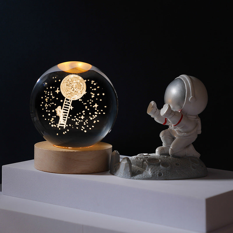💞50K+ SOLD!💫🌌 Bring the Galaxy into Your Room. 3D Crystal Ball Night Light – 50% OFF! ✨🌙