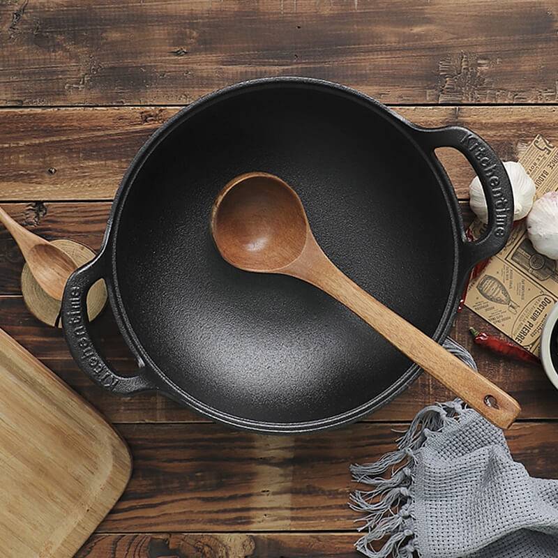 🔥Uncoated Thick Iron Pot