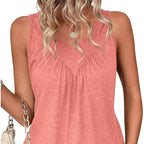 Women’s V-Neck Sleeveless Tank Top – Effortless Comfort & Chic Style! ✨👚