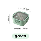 1200ml/1700ml Lunch Box with Spoon & Fork - Microwave Safe