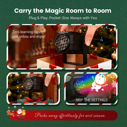 🎁Christmas Hot Sale 🎅Rotating LED Christmas Pattern Projector Light