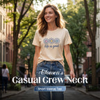 👕  "Life is Good" T-Shirt – Daisy Graphic, Cotton, Relaxed Fit, Positive ✨