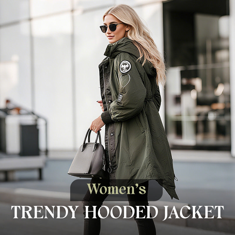 Women's Trendy Long-Sleeve Hooded Jacket