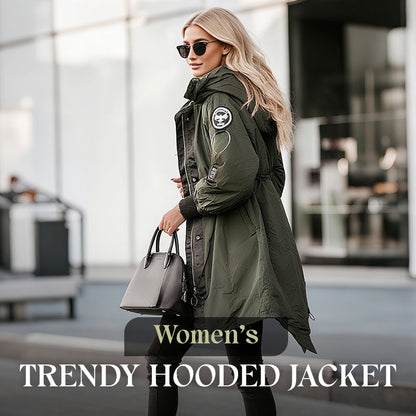 Women's Trendy Long-Sleeve Hooded Jacket