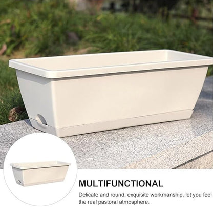 🌼Hot Sale🌼Rectangular Lazy Plastic Flower Pot, Suitable For Home Balcony