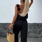 Women's Sleeveless Wide Leg Jumpsuit
