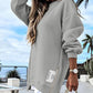 🔥2025 HOT SALE🔥 Long Sleeve Pullover Zipper Slit Casual Sweatshirt Dress