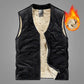 Men's Trendy Warm Solid Color Vest with Zipper
