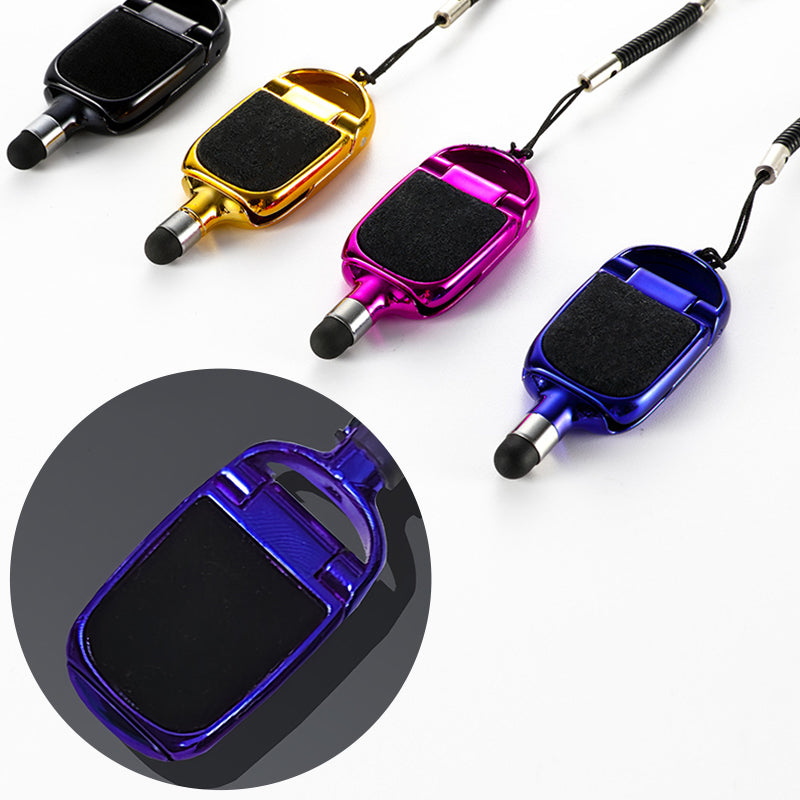 Multi-function Mobile Phone Stand with Stylus Pen and Screen Wipe Function