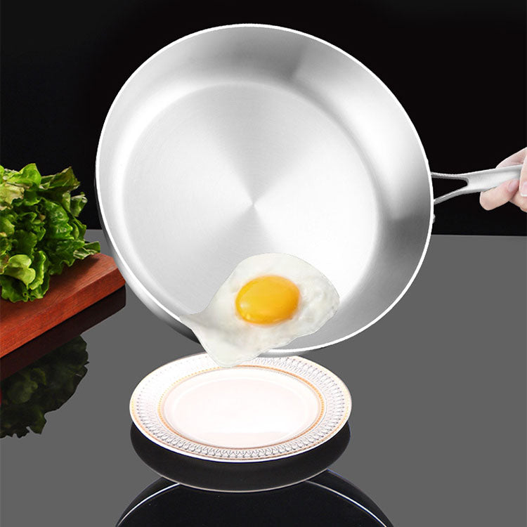 🔥Free Shipping🔥Multi Functional Non-coated Stainless Steel Frying Pan