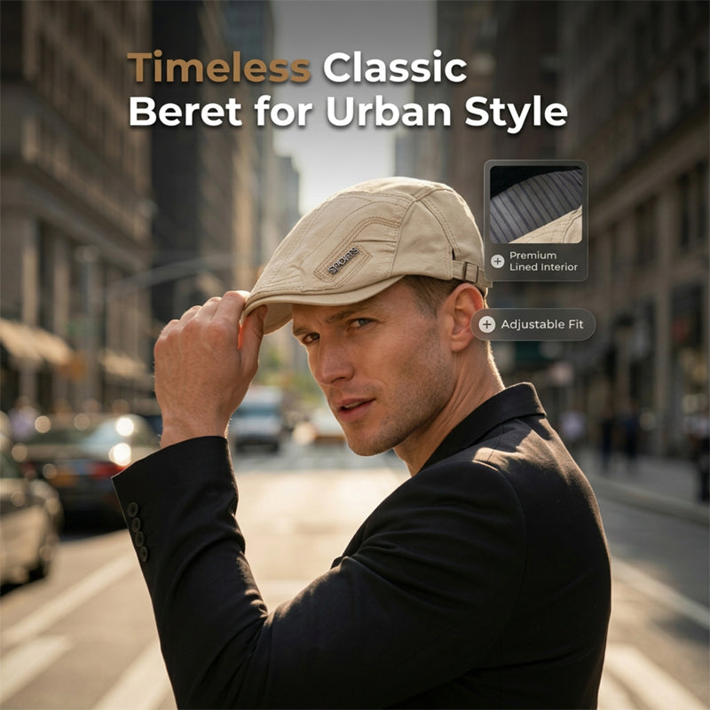 All-Season Breathable Classic Flat Cap