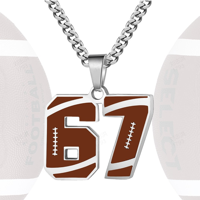 🔥Hot Sale✨ 67 Number Pendant Necklace – Fashion Statement Piece, 925 Sterling Silver & Gift Box 💎🎁