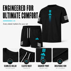👕Men's Summer T-Shirt & Shorts Set – Gradient design, breathable & lightweight – Perfect for hot days & casual outings 🩳