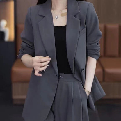🎉50% OFF🎉Women's Trendy Solid Color Two-Piece Outfits Blazer & Pants