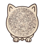 🎁135-Piece Morandi-Colored Cat Shaped Wooden Jigsaw Puzzle