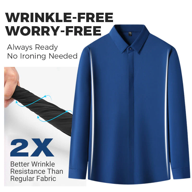🔥Men's Wrinkle-Free Button-Down Shirt