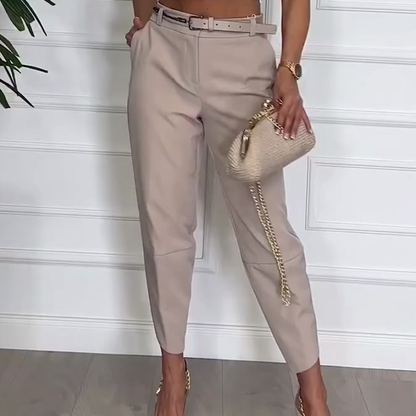 Women's Solid Color Tapered Pants