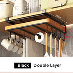 Multi-Functional Under-Cabinet Storage Rack & Pot Lid Holder