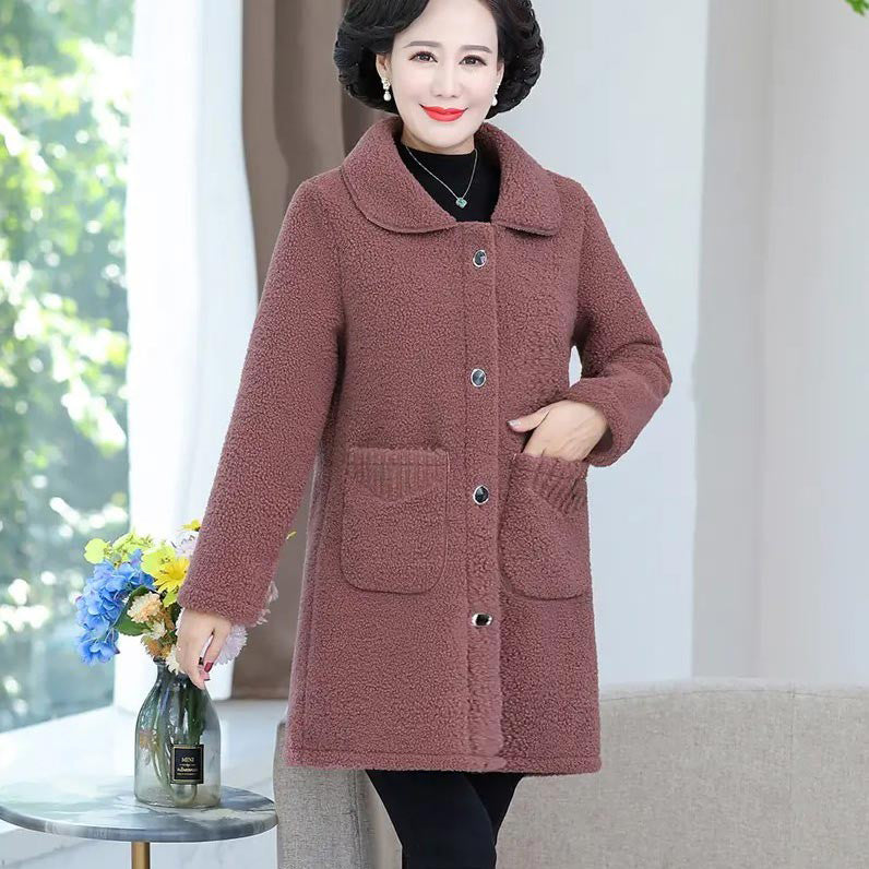 🎉Winter Hot Sale🎉Faux Cashmere Thickened Mid-length Coat