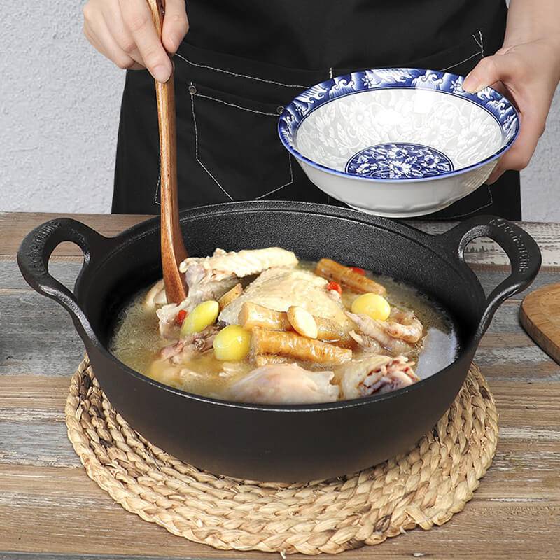 🔥Uncoated Thick Iron Pot