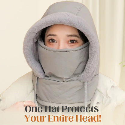 ☃️Plush-lined Thickened Thermal Hat with Face Mask for Men and Women