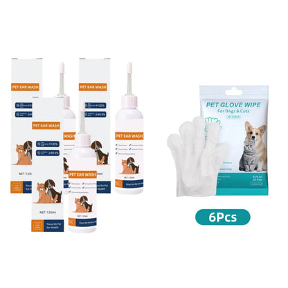 📢✨ Pet Ear Cleaner - Gentle Formula with Soothing Aloe for Dogs & Cats, Prevents Infections & Odor 🌿