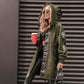 Women's Trendy Long-Sleeve Hooded Jacket