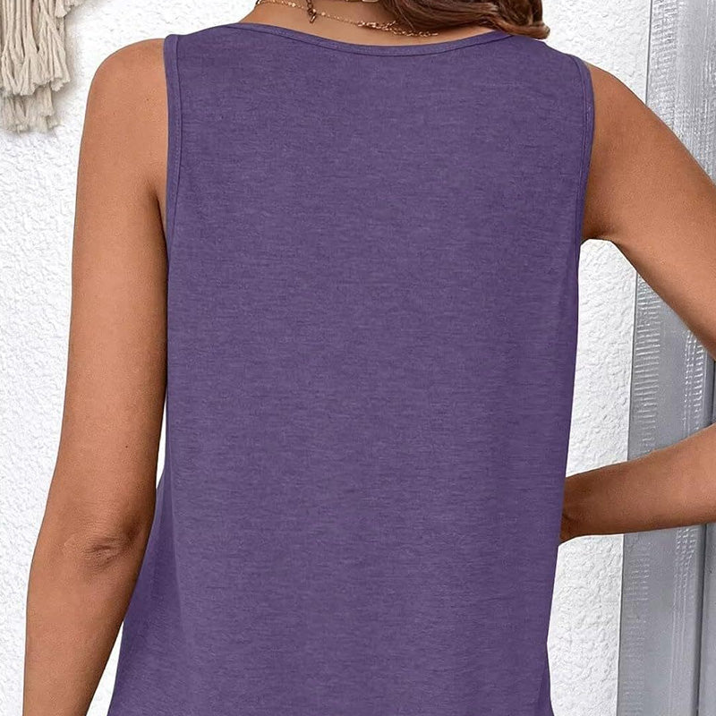 Women’s V-Neck Sleeveless Tank Top – Effortless Comfort & Chic Style! ✨👚
