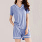 🔥30% OFF🔥Loose V-Neck Pajamas Set with Chest Pads