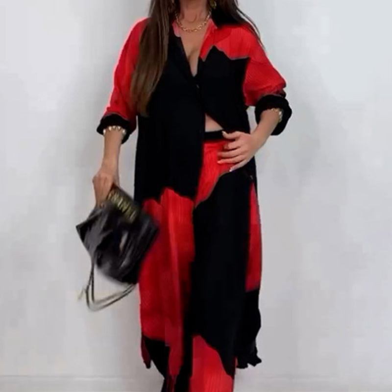 🌼Full Button Down Long Shirt & Drawstring Pants Set