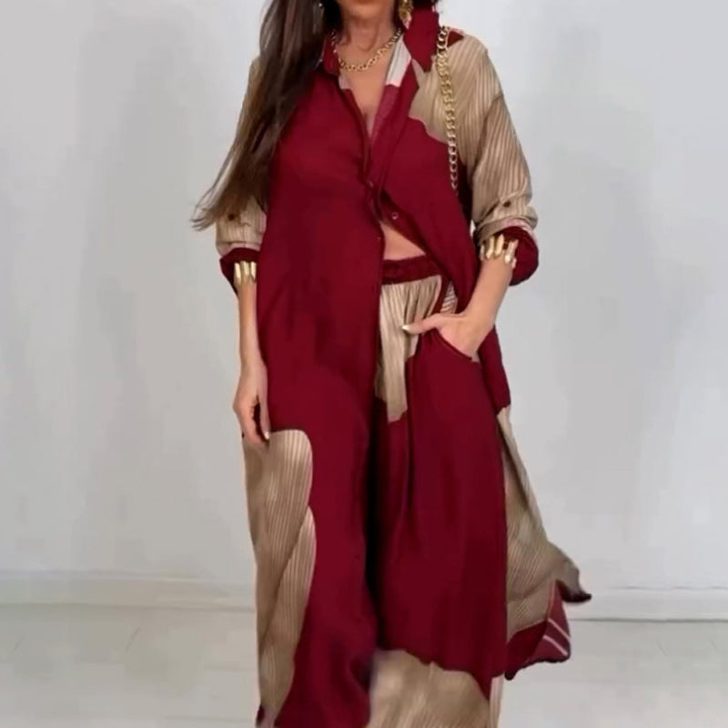 🌼Full Button Down Long Shirt & Drawstring Pants Set