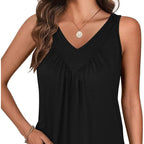 Women’s V-Neck Sleeveless Tank Top – Effortless Comfort & Chic Style! ✨👚