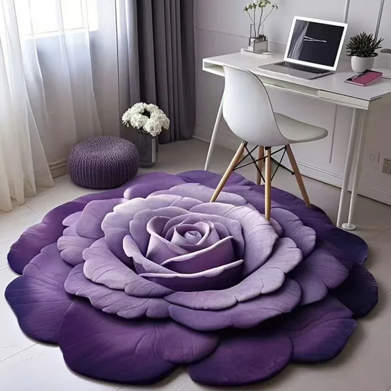 🎨Floral Plush & Diatomaceous Earth Floor Mat